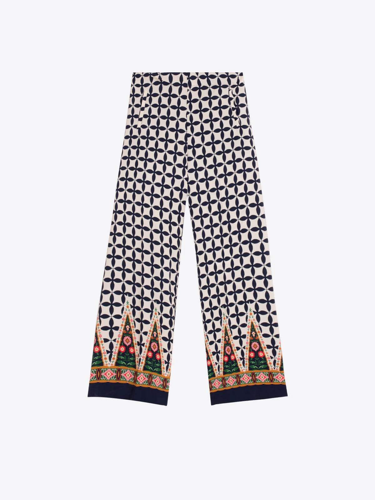 Vilagallo Folk Geometric Print Trouser