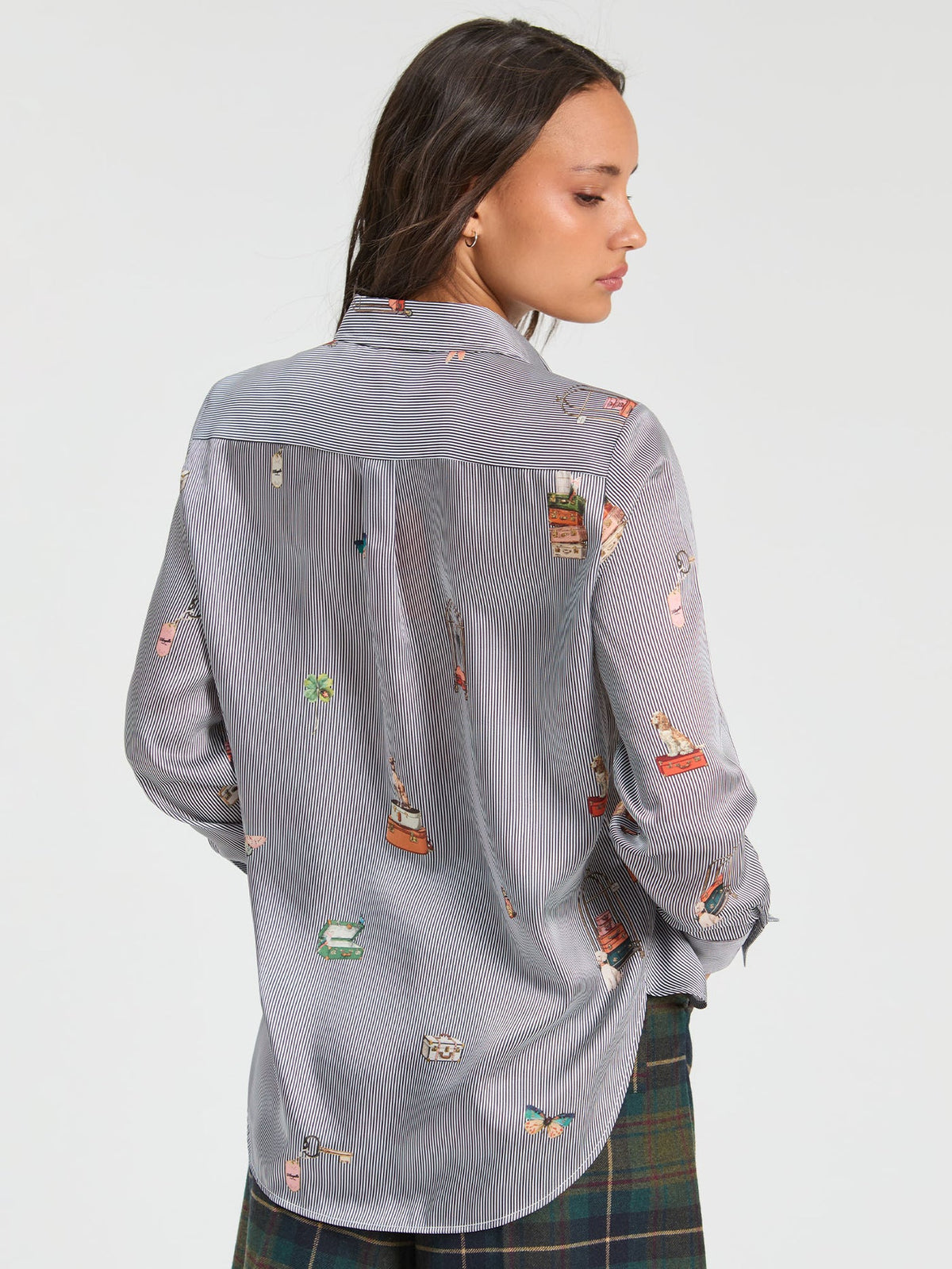 Vilagallo Stripe Hotel Blouse