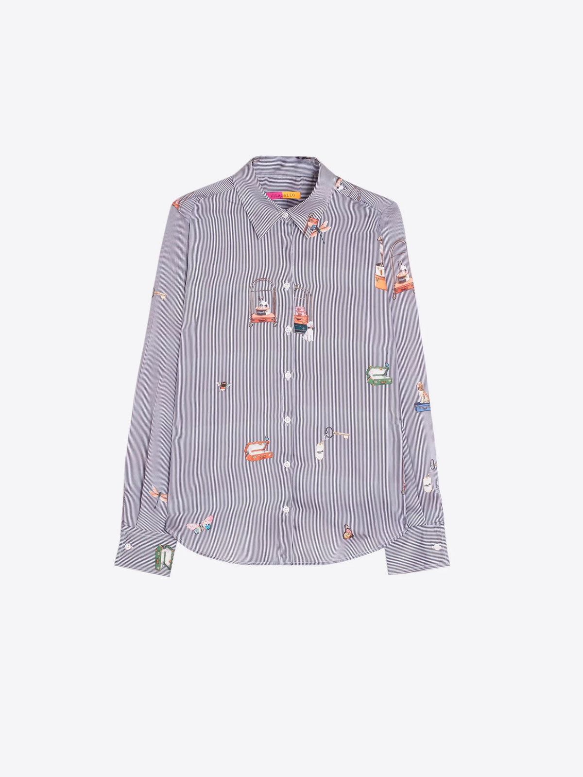 Vilagallo Stripe Hotel Blouse