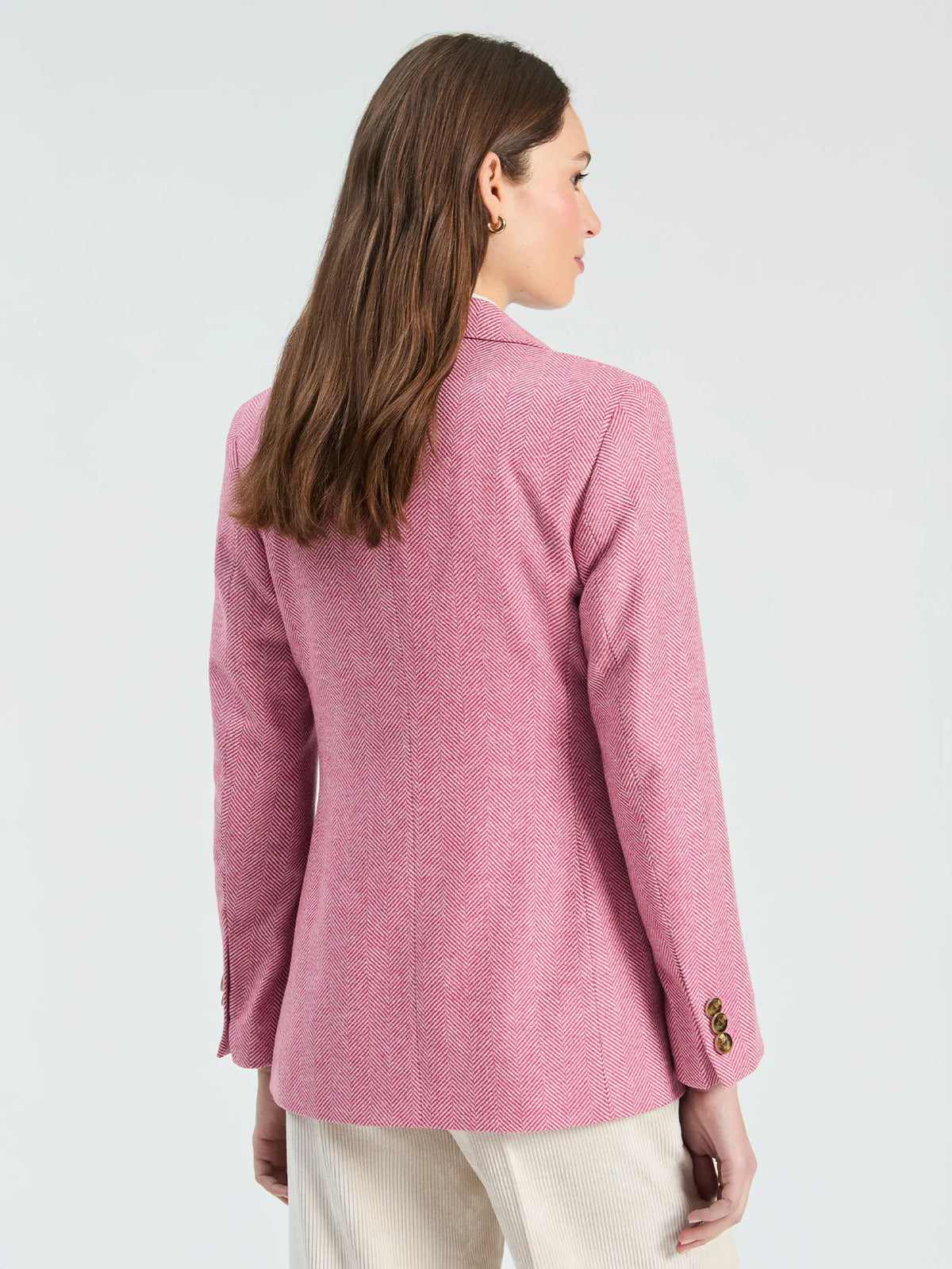 Vilagallo Raspberry Herringbone Jacket