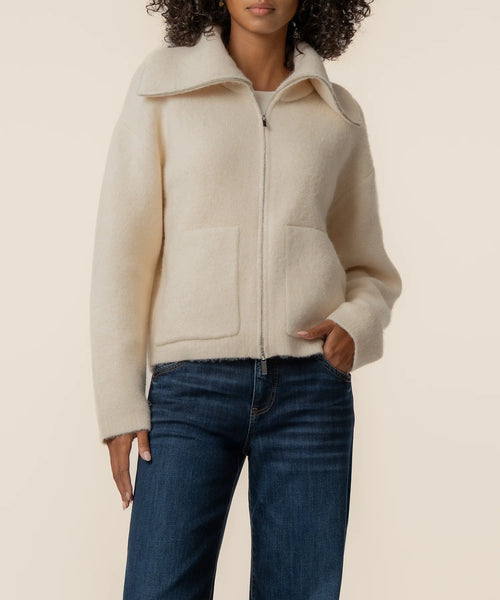 KUT Rue Sweater Jacket in Cream