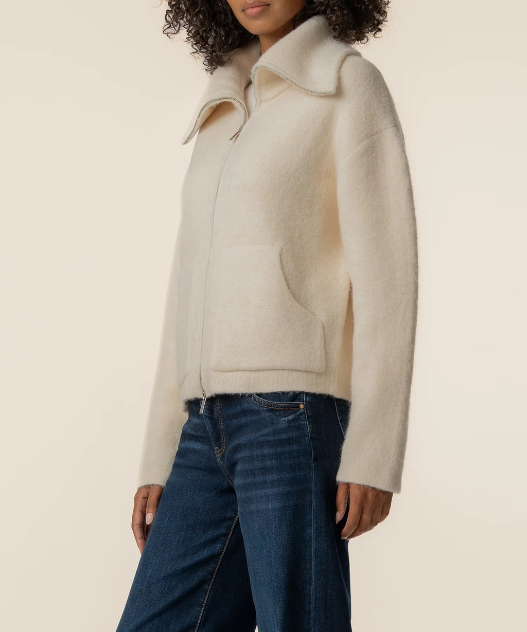 KUT Rue Sweater Jacket in Cream