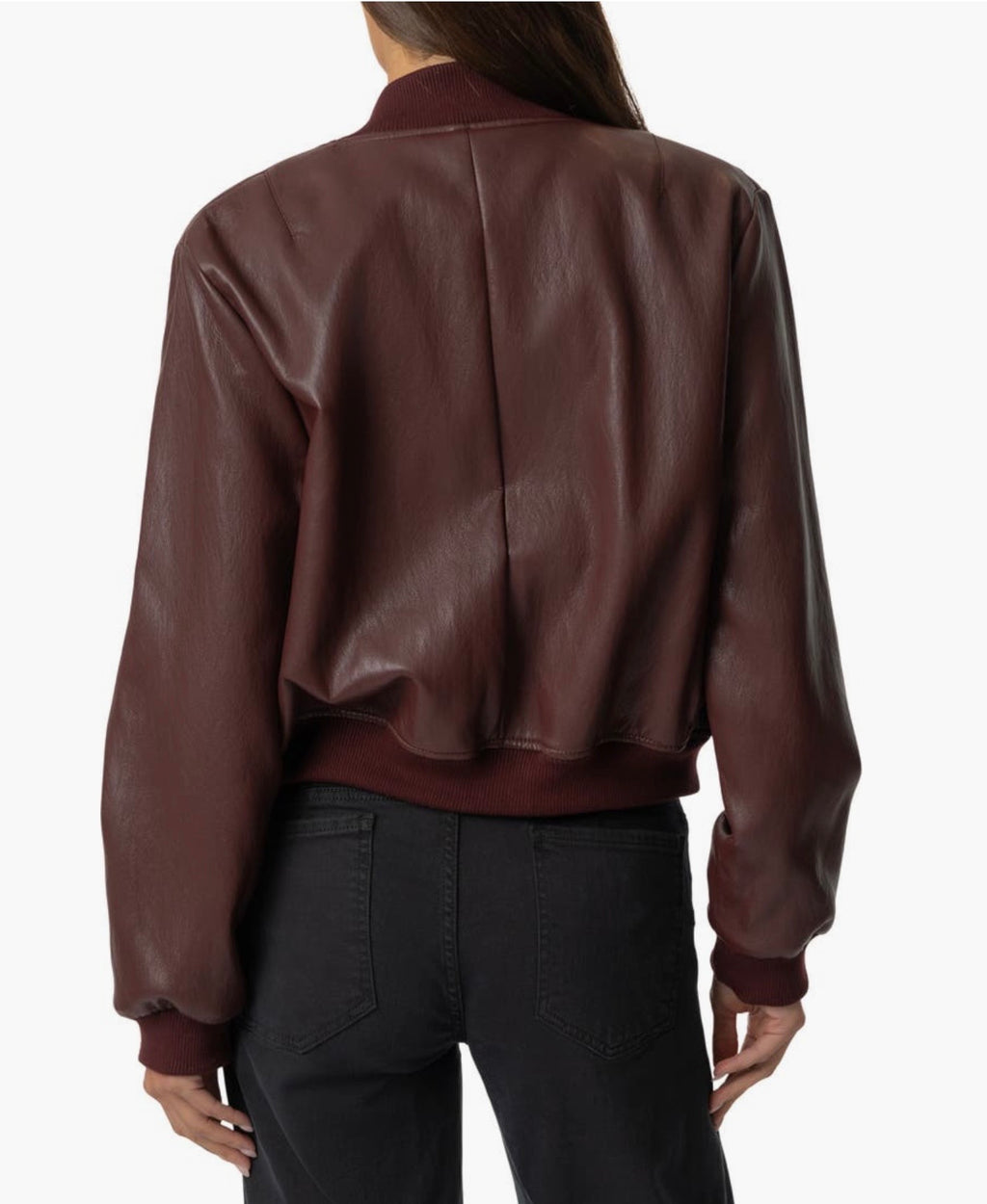 KUT Steph Faux Leather Bomber Jacket