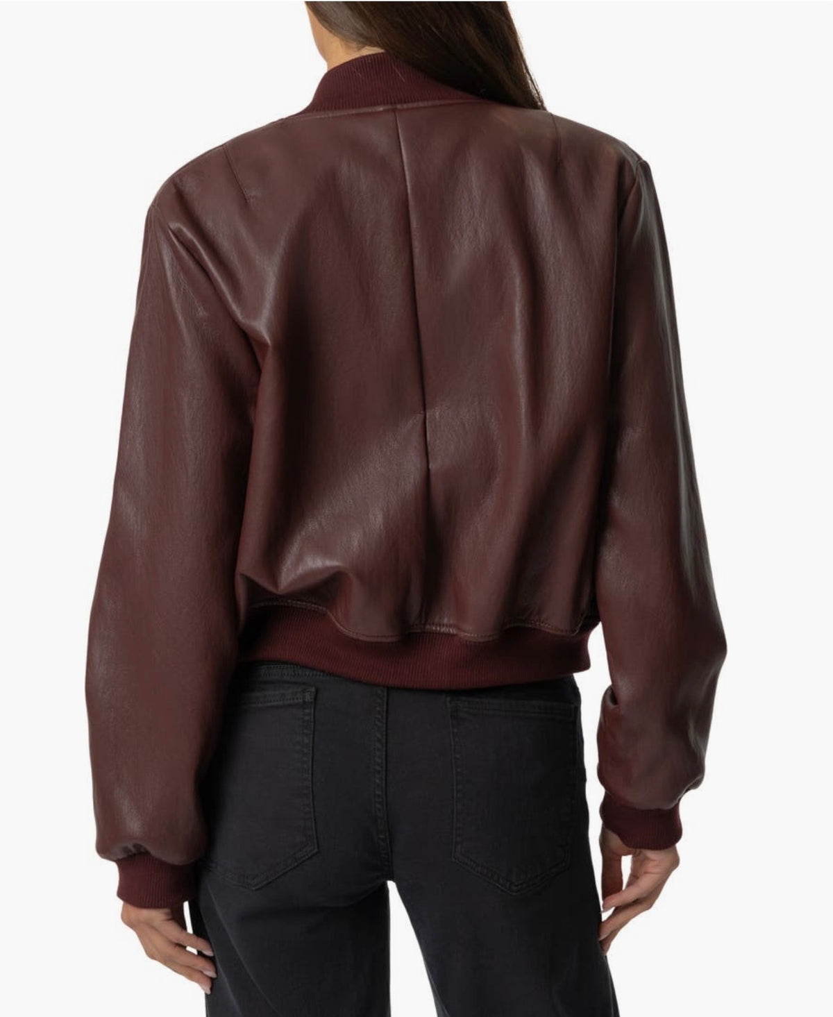 KUT Steph Faux Leather Bomber Jacket