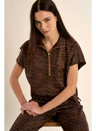 Gabrielle Gala Top in Leopard