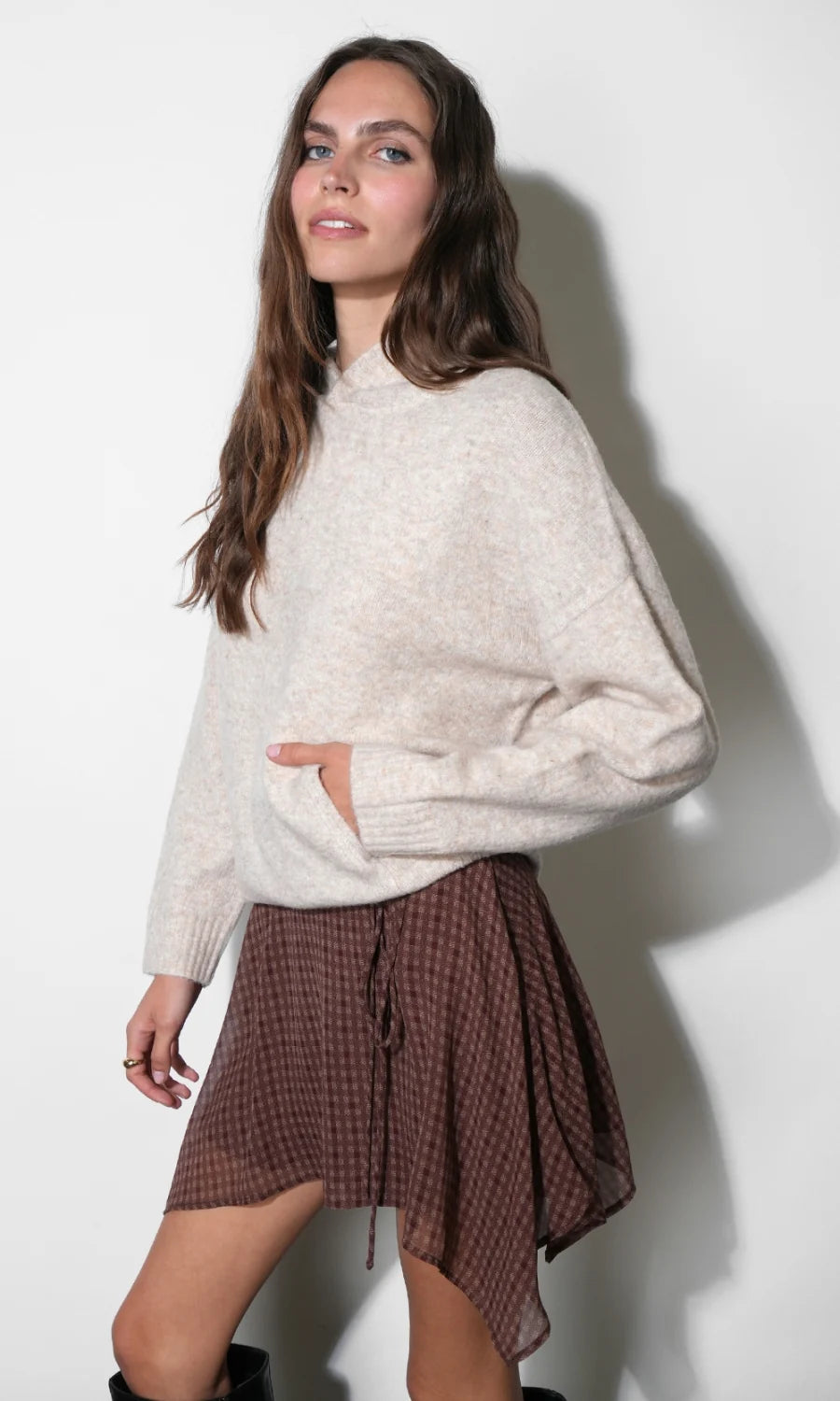 Greylin Nora Fuzzy Hooded Sweater