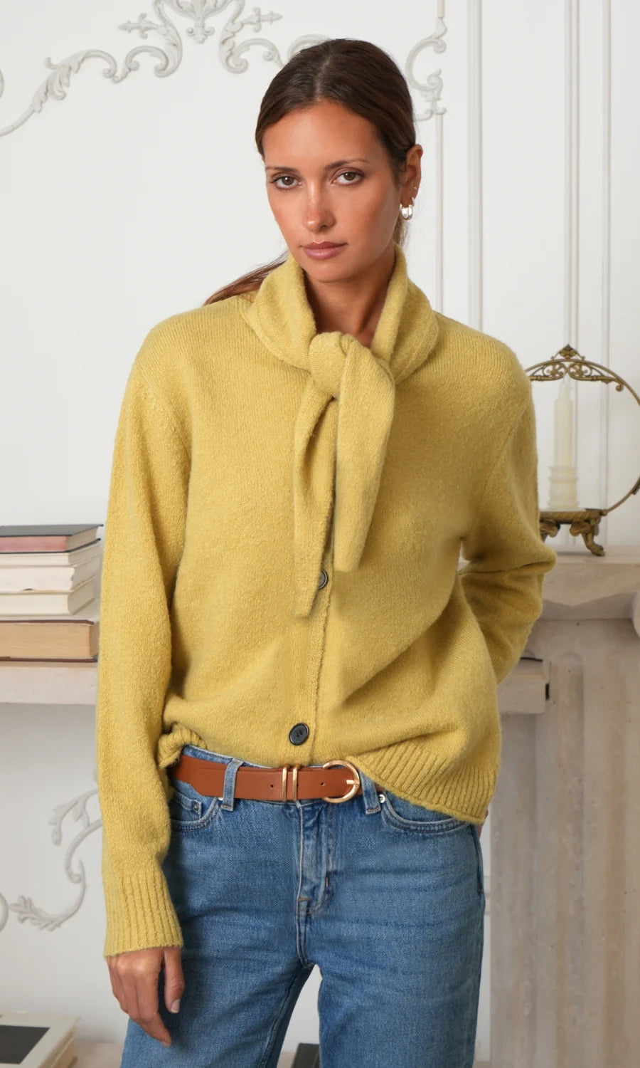 Greylin Sydney Scarf Neck Cardigan