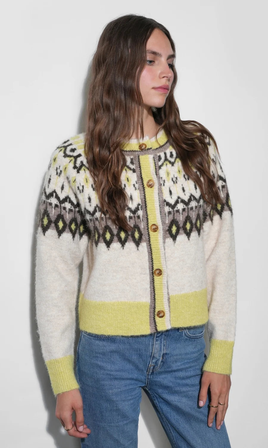 Greylin Quinn Fair Isle Cardigan