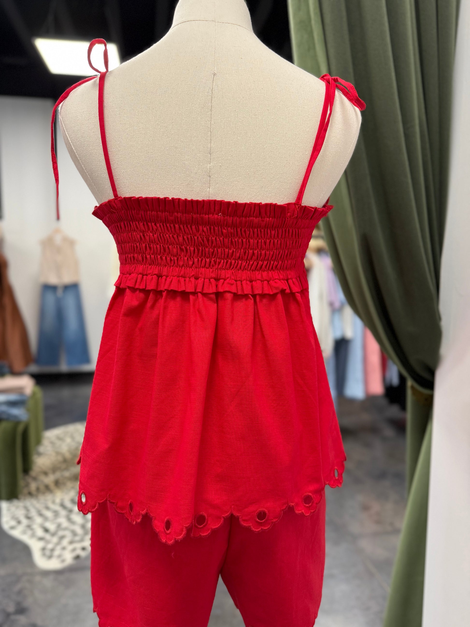 Moon River Eyelet Detail Top