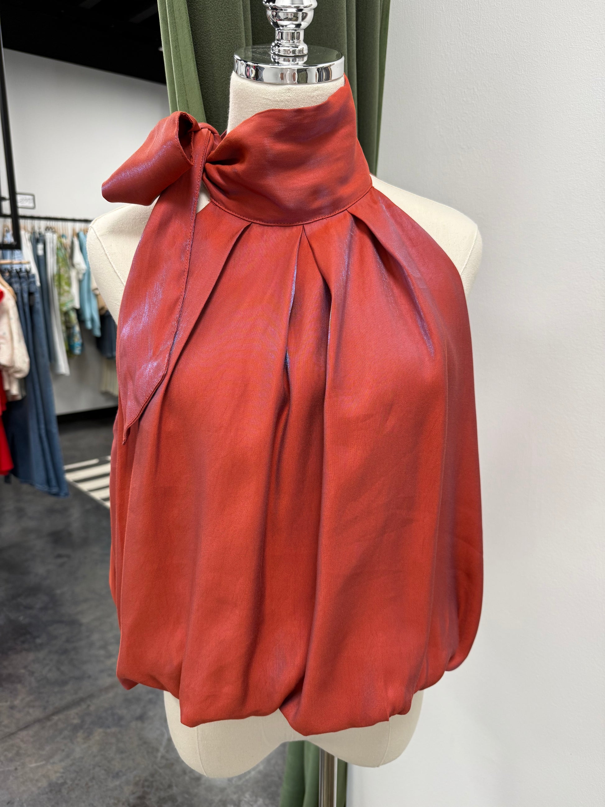 Glam High Neck Balloon Top