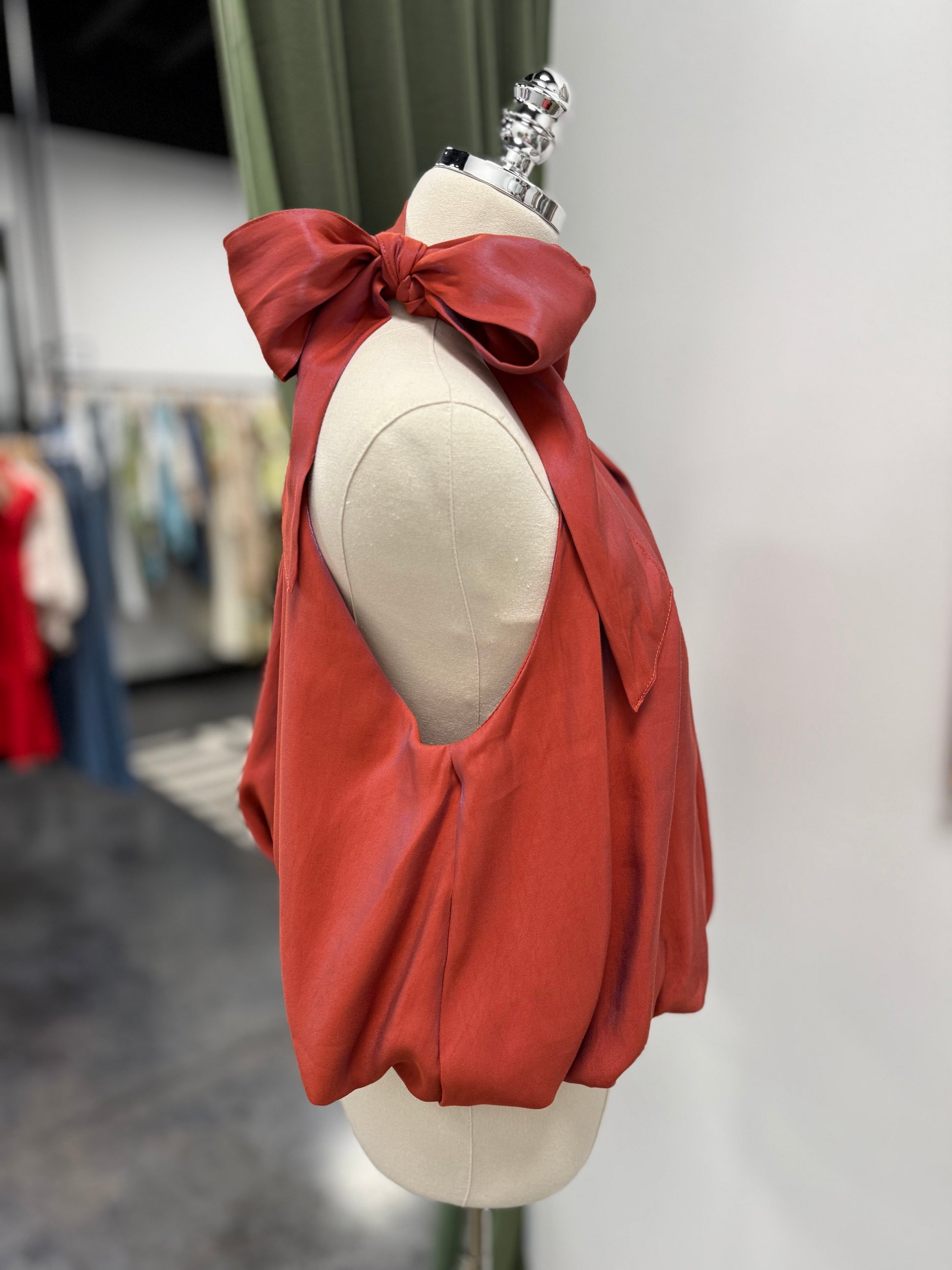 Glam High Neck Balloon Top