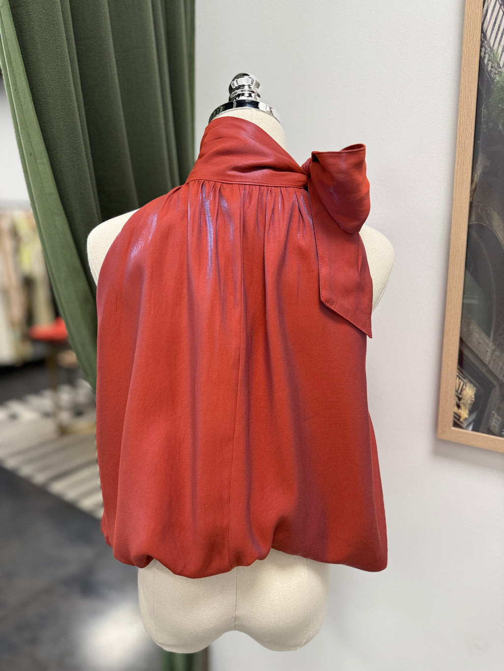 Glam High Neck Balloon Top