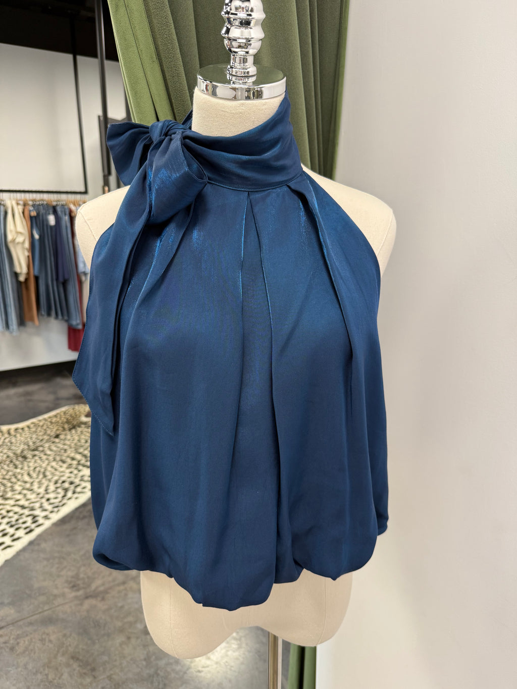 Glam High Neck Balloon Top