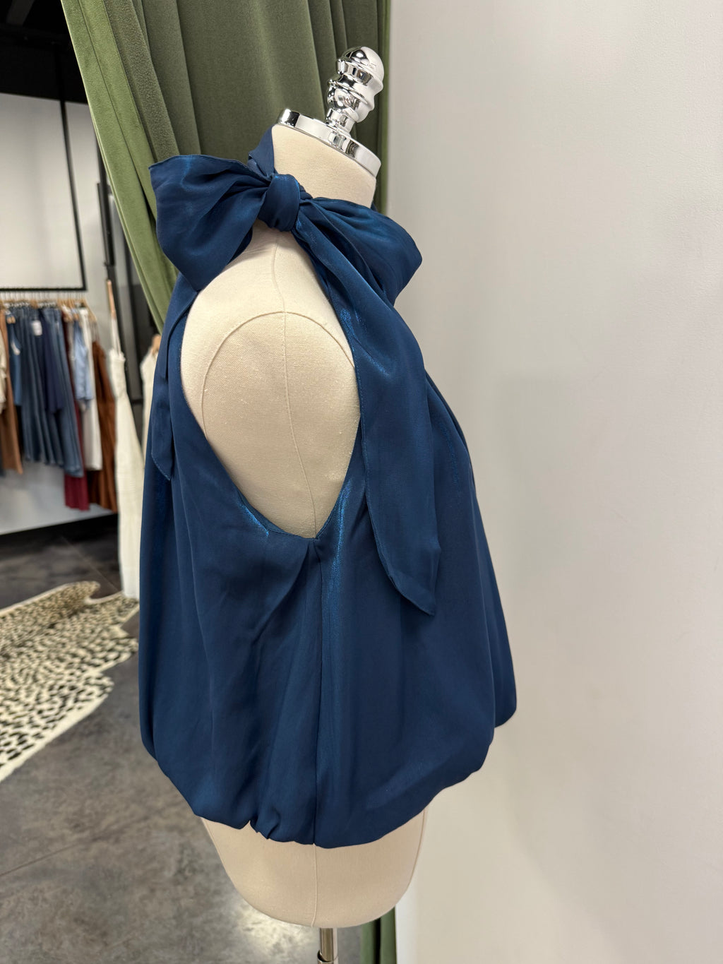 Glam High Neck Balloon Top